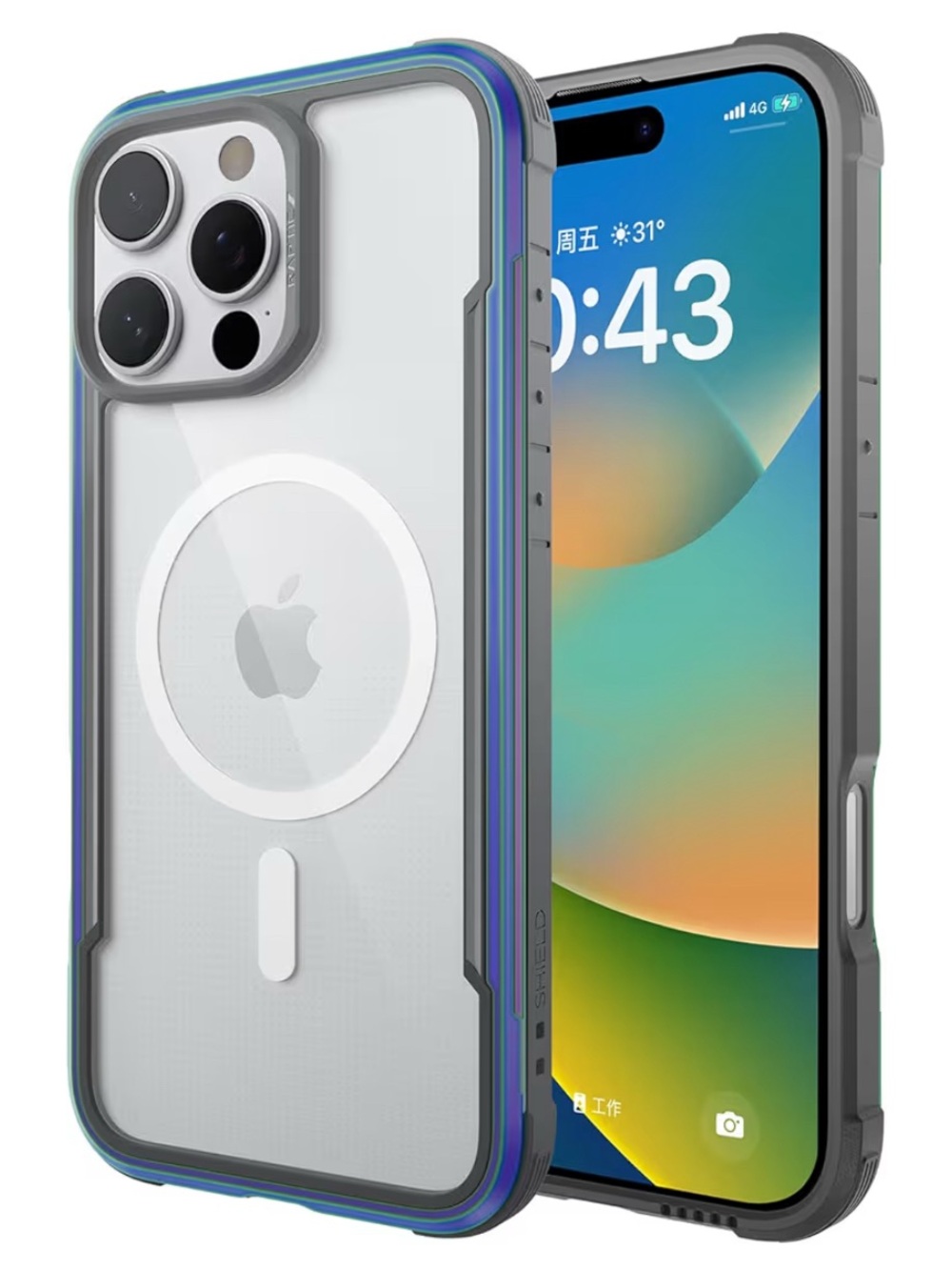 ⭐️NEW⭐️ Raptic Protective Case for IPhone 16 Pro Max Black / Grey